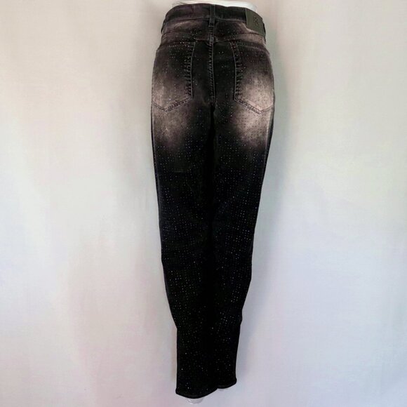 Ralph Lauren Purple Label 28 Black Velvet Pants Rhinestone Embellished 105 - Picture 8 of 15